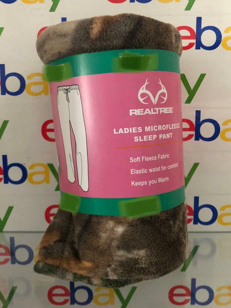 Realtree Ladies Micro Fleece Sleep Pajama Pants Brown NWT eBay