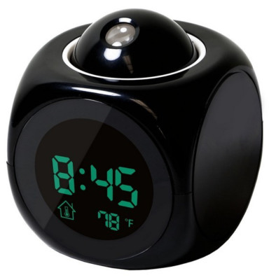 LED Projection Alarm Clock Digital LCD Display Voice Talking