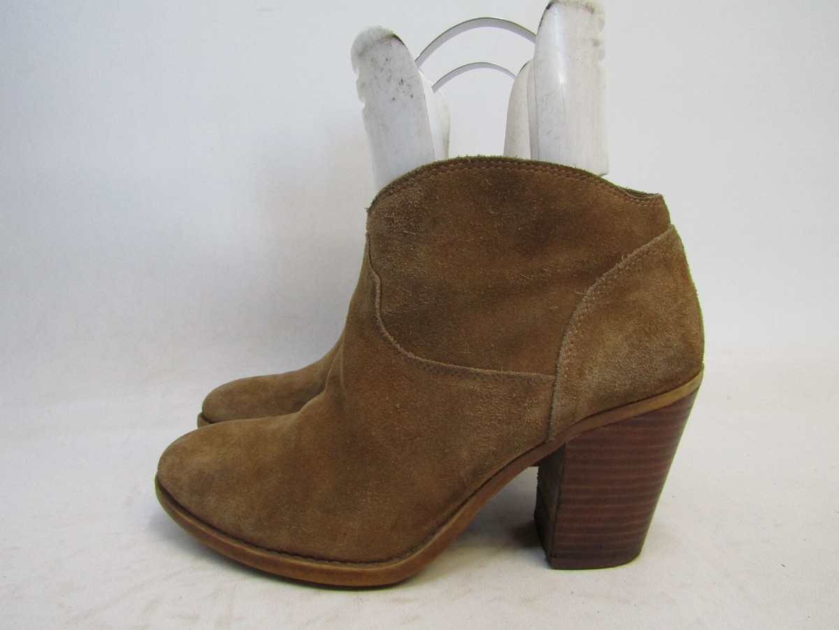 Lucky Brand Brown Suede Boots Lucky Brand Womens Size 6.5 M Brown Suede Zip Ankle Fashion  main image 4