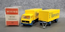 Wiking HO 1:87 457 MB 1632 SEMI BOX TRUCK & TRAILER VERPOORTEN W/BOX