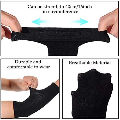 4 Pairs Arm Shapers for Women Arm Compression Sleeve Arm Wraps for