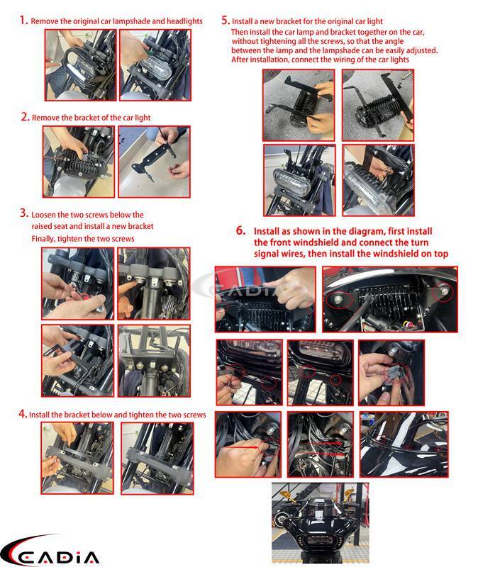 Front Fairing W/ LED Headlight Turn Signals Light For Harley Fat Bob FXFB FXFBS