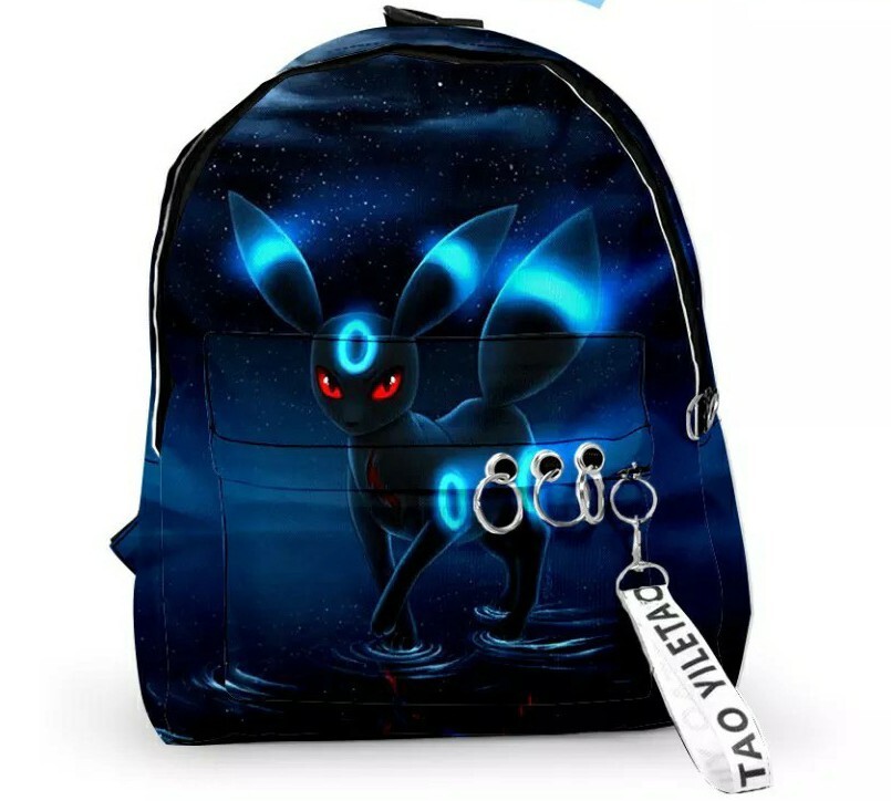 Pokemon sac a Dos noctali cartable pikachu enfant maternelle