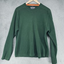 Abercrombie And Fitch Mens L Muscle Sweater Green Crew Neck 92 Long Sleeve