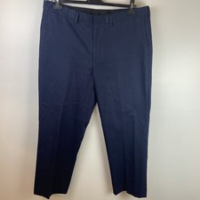 Lands End Pants Mens Navy Khakis Traditional Fit Classic Clothing Cotton Size 40