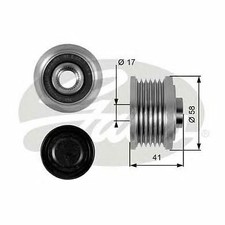NEW GATES ALTERNATOR FREEWHEEL CLUTCH OE QUALITY REPLACEMENT OAP7052