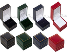 Ring Box Leatherette Ring Boxes RED, GREEN, BLACK, BLUE , 