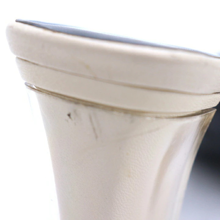 GUCCI Mule Sandals High Heel Brand Shoes Made in Italy Women's Size 36.5 Ivory G thumbnail 6