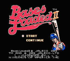 Bases Loaded II 2 - Fun NES Nintendo Baseball Game