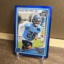 2025 Panini Donruss Optic Kalel Mullings Rated Rookie Blue Hyper Prizm #262