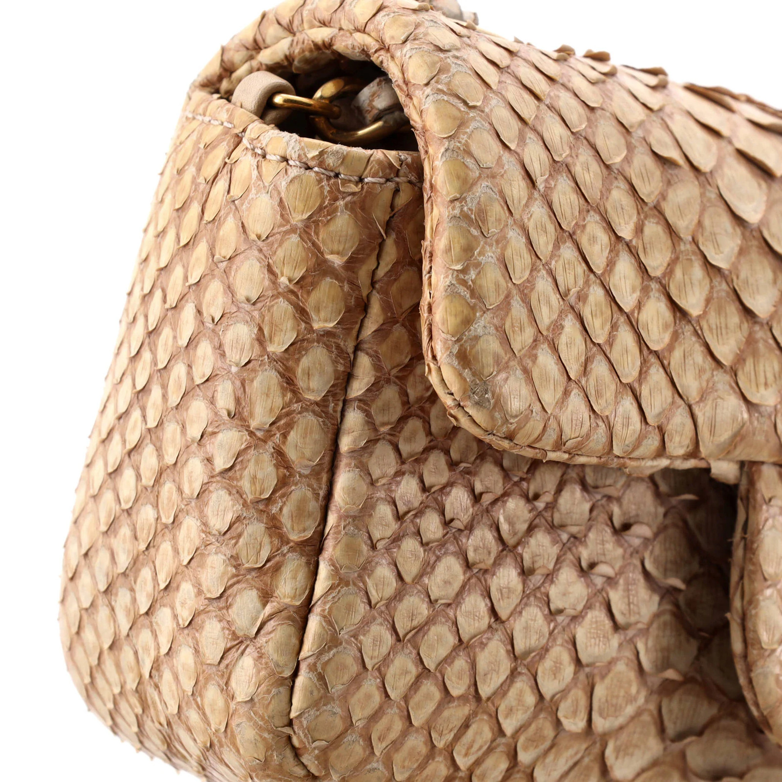 Chanel Classic Single Flap Bag Python Extra Mini - image 6