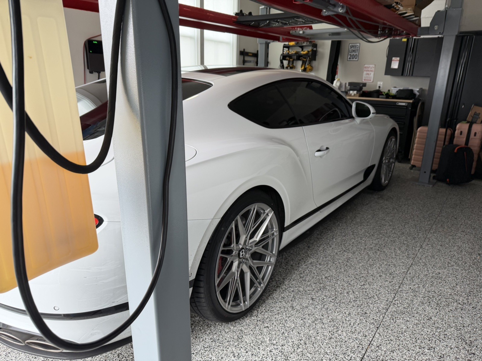 22 Polished Vossen Evo5 2022 Bentley Continental GT Speed Wheels floating caps  