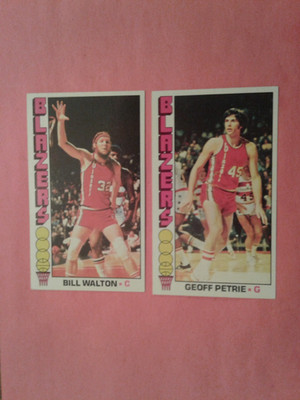 1976-77 Topps Bill Walton Portland Trailblazers - card 57 - + Geoff Petrie