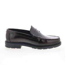Bruno Magli Milo MB4MILC0 Mens Brown Leather Loafers Slip Ons Penny Shoes 8.5