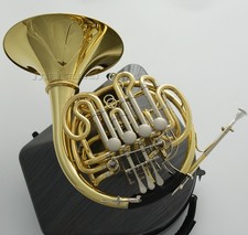 Brass Lacquered Triple French Horn Bb/F High F Detachable Bell