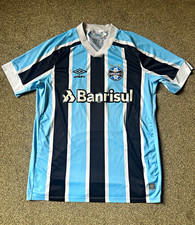 Umbro Grêmio FBPA Home Football Shirt Adults Size L Blue Short Sleeve
