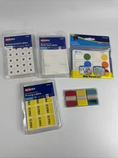 NEW AVERY Reinforcement Labels 6755 Multi Use 6738 Pricing 6752 Notedots 45285