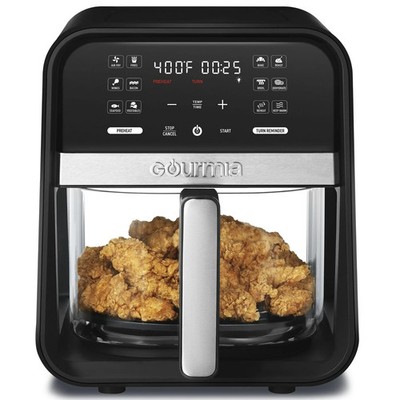 Gourmia 7-Quart Digital Air Fryer with Glass Basket and 12-One