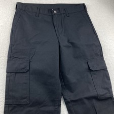 Dickies Industrial Cargo Pants Men 32 Black Relaxed Fit Straight Leg LP600BK