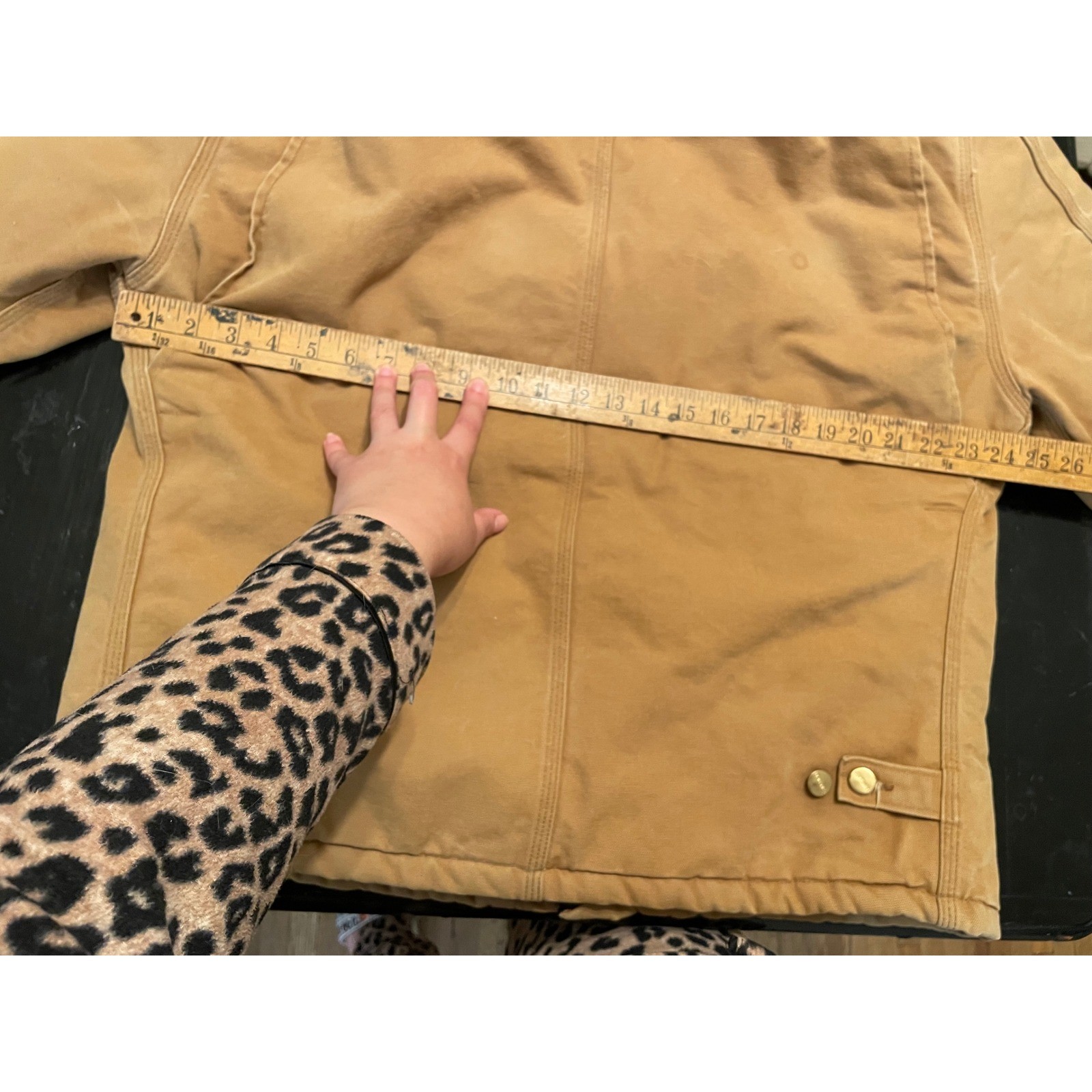 Carhartt Mens Duck Canvas Quilted Lined Hooded Work Jacket Tan USA Made X-Large thumbnail 6