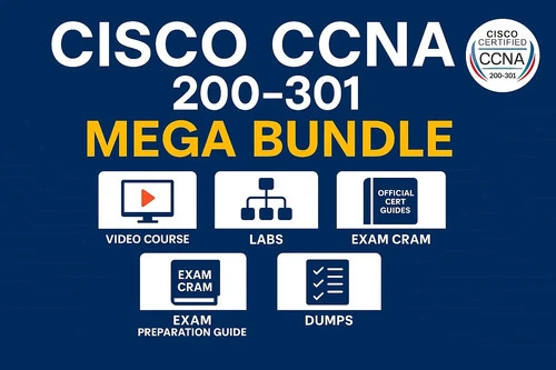 Cisco CCNA 200-301 Mega Bundle Video Course Official Cert Exam Guides Dumps Labs