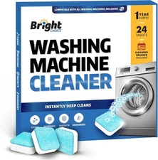 Washing Machine Cleaner Descaler 24 Pack - Deep Cleaning Tablets For HE Front