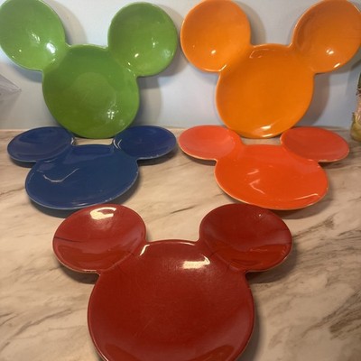 Set Of 5 Disney Mickey Mouse Color Plates