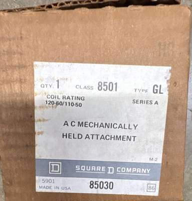 Square D Company Class 8501 Type GL Series A Mechanically Held 110-120V 85030