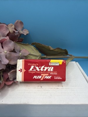 VINTAGE 1980 s New Old Stock Sealed Wrigley s Extra Cinnamon Sugar Free Gum