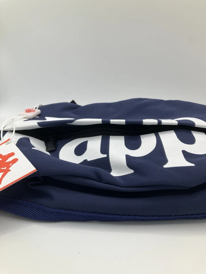 Bolso KAPPA Auténtico Caballa Cremallera Cinturón Azul Marino Blanco Fannypack Mediano Foto 4 de 4