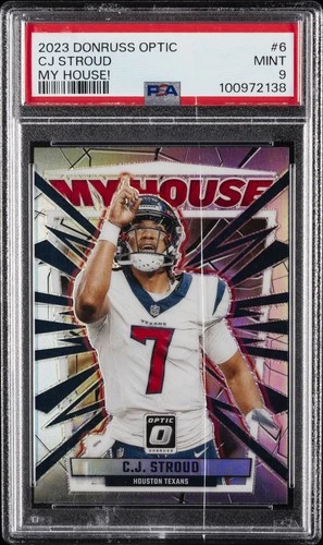2023 PANINI DONRUSS OPTIC MY HOUSE! #6 CJ STROUD ROOKIE RC PSA 9