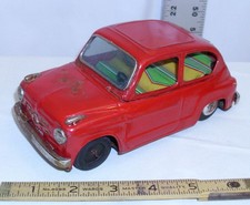 BANDAI FIAT 600 MICRO CAR TIN FRICTION TOY JAPAN