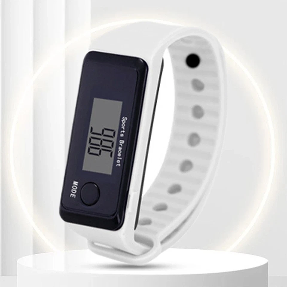 Digital LCD Podómetro Correr Paso Caminar Distancia Contador de Calorías Reloj Pulsera Foto 3 de 4