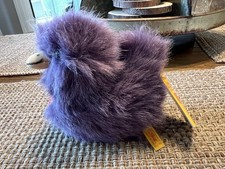 Steiff Vintage Purple Fluffy Duck Duckling with Button and Tags