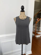 NEW NWT Old Navy black/white stripe tulip-style tank top XS