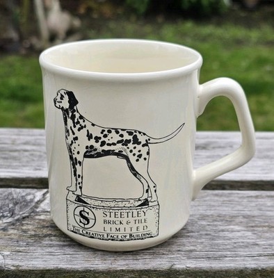 Steetley Brick & Tile Ltd 80er Keramiktasse Burslem Dale Hall Parkhouse Dalmatiner