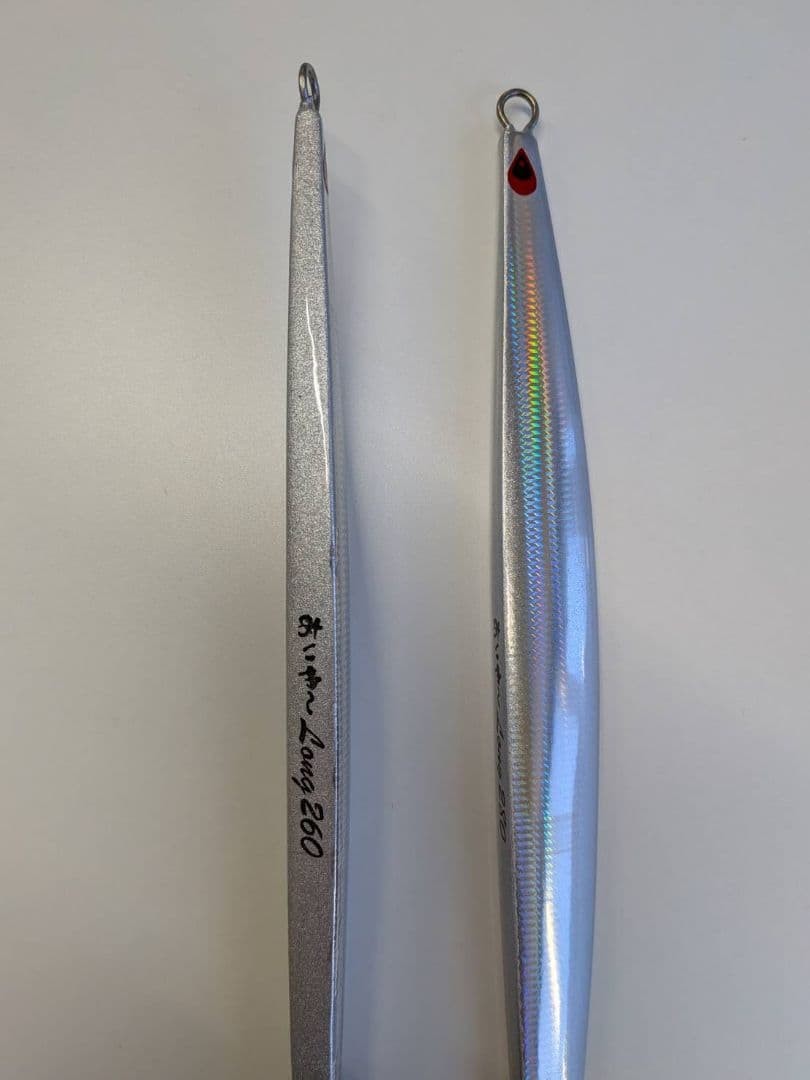 Tana Jig Aiya~ Long 280g & 260g Silver Jigs Tuna Fishing Tackle - Used - Image 9