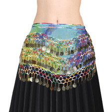 Women Belly Dance Accessories Sequins Gold Coins Wrap Hip Scarves Assorted Lot