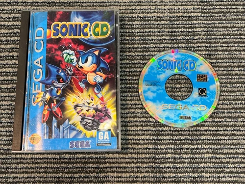 SONIC CD Sega Genesis 1993 Video Game W/ Manual NO REG CARD