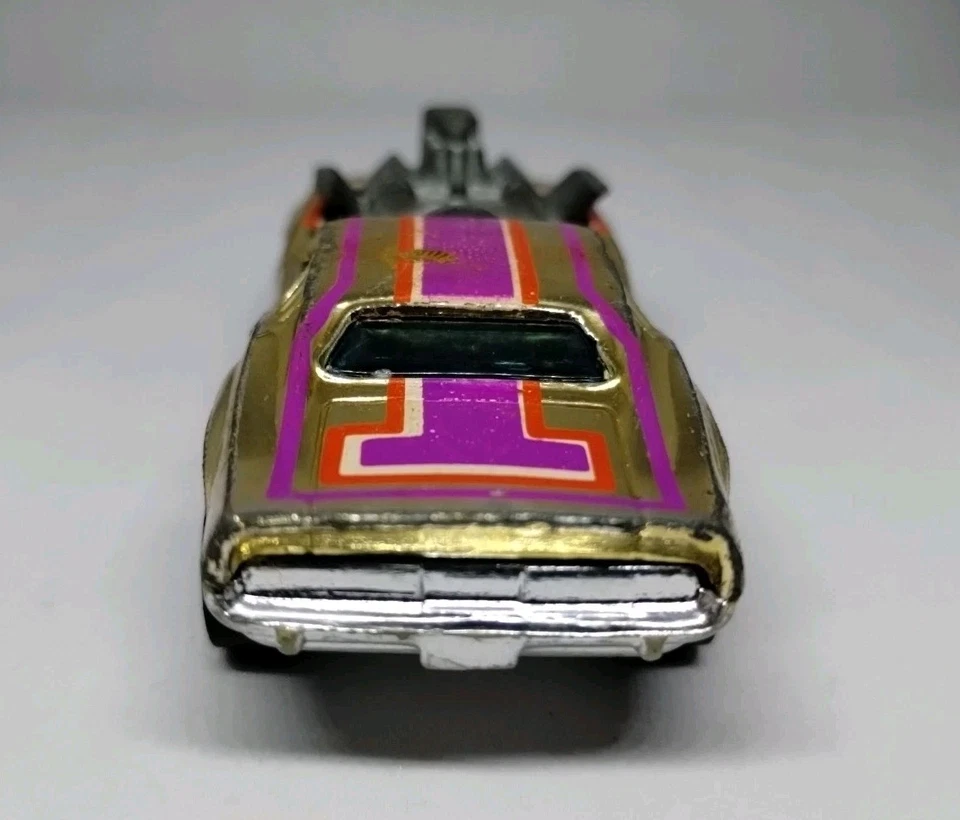 De colección 1970 Hot Wheels Rodger Dodger Dorado Cromo Blackwall Hong Kong Foto 2 de 4