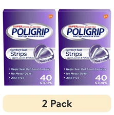 (2 pack) Comfort Seal Denture and Partials Adhesive Strips, 40 Count
