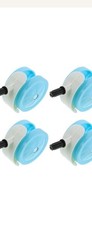 Set of 4 Blue and White Replacement Wheels for Baby Walker Accessories