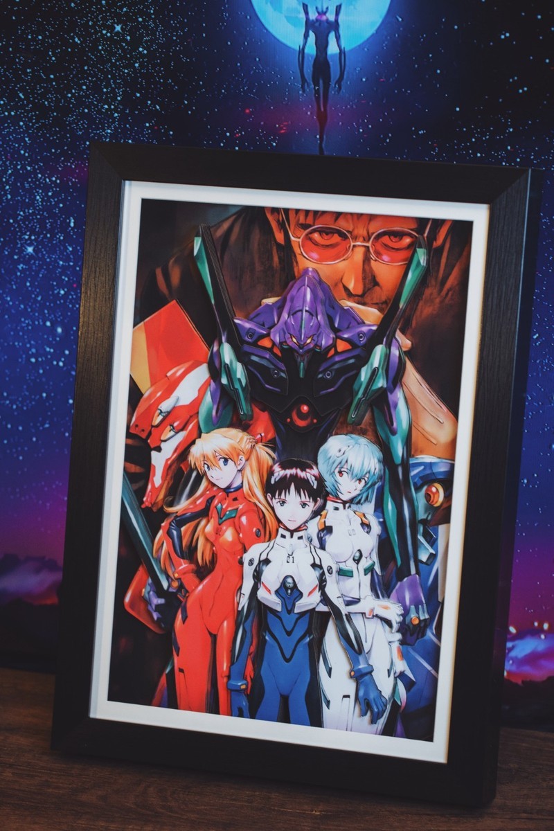 Neon Genesis Evangelion ポスター 12枚セット エヴァ Neon Genesis Evangelion 3D Paper Art,EVA Wall Art,Shadow Box Decor