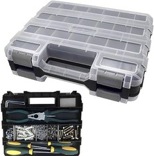 Tools Organizer Box Small Parts Storage Box 50-Compartment Double Side Hardwa...
