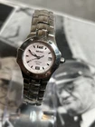 Vintage Women’s Silver Tone Seiko Cortura Diver Style Quartz Watch. Runs Great!