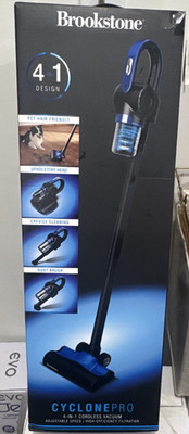 Brookstone Cyclone Pro Cordless Stick Vacuum 22V 45min Bagless w/Tools
