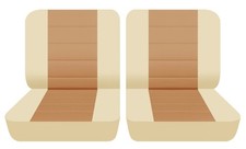 Front Set Low Back Bucket Seat Covers Fits 1963 Ford Econoline Van Sand Tan