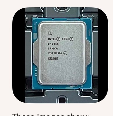 Intel Xeon E-2456 processor 6-core 12 thread 3.3GHz TDP-80W LGA-1700 DDR5 CPU