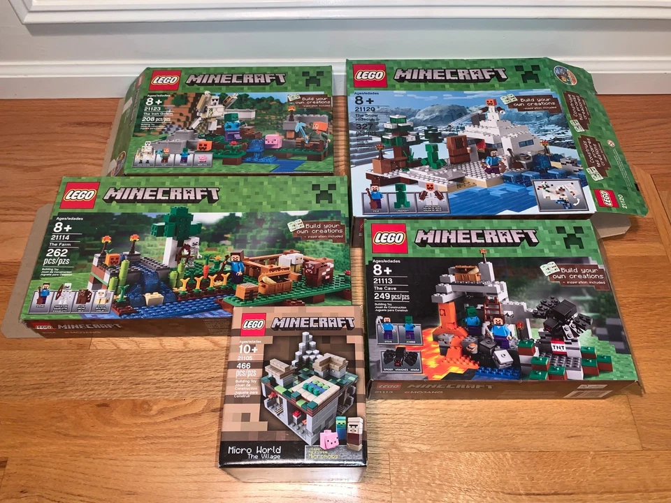 LEGO MINECRAFT LOT OF 5 - Retired Sets: 21105, 21113, 21114, 21120, 21123 Boxes - Image 2 of 4