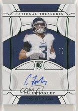2021 National Treasures Rookie Signatures Emerald 1/5 Caleb Farley #136 Auto s3g